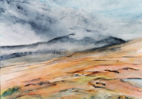 Landschafts-Aquarell von Doris Krüger