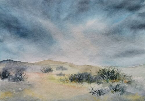 Aquarell Dünen-Landschaft von Doris Krüger